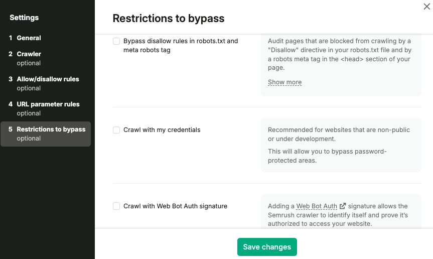 Configuring Site Audit image 11